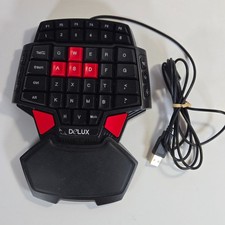 Delux Model T9 Hit Man 46 Key One Handed Keyboard Wired Working picture