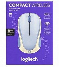 New Logitech M317c Compact Wireless Mouse Blue White USB-A 910-007866 picture