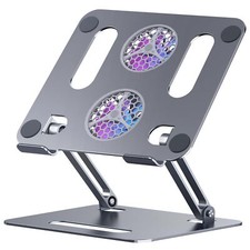 Aluminum Alloy Laptop Cooling Stand with 2 Quiet Fans & RGB Lightin... Fast Ship picture