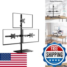 WALI Triple Monitor Stand, Height Adjustable Free-Standing Monitor Desk Mount picture