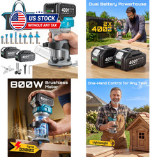 Cordless Wood Router 21V Brushless Compact Palm Router with Aluminum Base LED picture