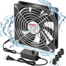120mm X 25mm Waterproof Small Box Fan Ip67 12v Computer Fan With Ac Plug Speed C picture