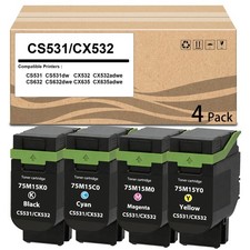 4PK CS531 CX532 High Yield Toner Cartridge Compatible forCS531 CX532 CS632 CX635 picture