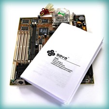 Vintage Soyo 5VD 430VX Cyrix 6x86MX-PR200, 32MB  PCI/ISA AT Motherboard —TESTED picture