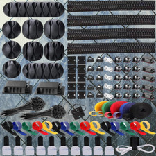 300Pcs Cable Management Kit Wire/Cord Organizer Zip Ties Holder Clips Adhesive picture
