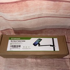 elitehood 8.5in Long Arm iPad Holder for Mic Stand, 360° Arm, black  open box picture
