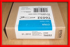12-2022 NIB  GENUINE EPSON T6032 220ML CYAN INK STYLUS PRO 7800 7880 9800 9880 picture