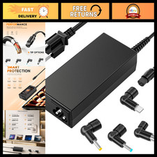 65W USB C Laptop Charger, 4-in-1 AC Adapter with 3 Round Tips, Universal Power S picture