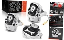 3PCS Engine Motor Mount and Transmission Mount Set Compatible with Audi A4 picture