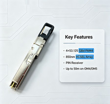 400G VR4 QSFP112 Fiber Optic Module 850nm Multi‑Mode MPO‑12 100m OM4 DDM picture