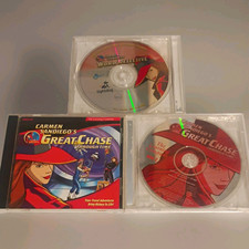 Vintage Carmen Sandiego PC Game Lot Great Chase Through Time Word Detective CD  picture