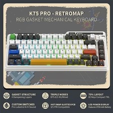 KZZI K75 PRO RGB 75% WIRELESS GASKET MECHANICAL KEYBOARD, TRIPLE -  ARCADE GAMES picture