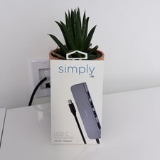 New Simply 5 Port USB-C Hub Adapter Gray CKHBC201 picture