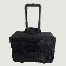 Tumi Black Ballistic Nylon Rolling Laptop Briefcase Travel Bag picture