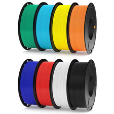250g PLA Plus Filament Bundle 1.75mm Multicolor 3D Printer Filaments 8 Pack picture