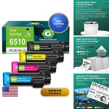 GREENBOX 6510 6515 Toner Cartridges for Phaser 6510 WorkCentre 6515, 4 Pack picture