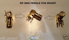 1 x PCB Mount RP-SMA Female Right Angle Coaxial Gold RF Connector Adapter USA picture