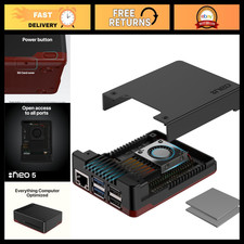 Aluminum Case for Raspberry Pi 5 with Built-in Fan - Durable & Lightweight Desig picture
