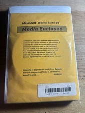NEW SEALED Vtg. 1998 Microsoft Works Suite 99 4-Disc Set + Manual picture