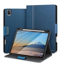 KingBlanc Case For iPad Air 13-Inch 2024-25 PU Leather Pencil Holder Blue Durabl picture