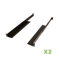 2 Pair Lot Adjustable Depth 4-Post Rack Mount Server Shelf Shelves Rail Rails 1U picture