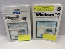 Vintage Lot of 2 Microsoft Windows NT & Windows 95 Manuals COA Windows NT Disc picture