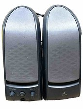 Vintage Logitech X-120 S-0083A Desktop Computer Pair of Speaker 5 Watts picture