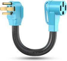 CircleCord 4 Prong NEMA 14-30P to 14-50R EV Charger Adapter Cord Blue  picture