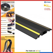 6FT Floor Cord Cover Cable Protector 5 Channel Indoor Outdoor Non Slip Soft PVC picture