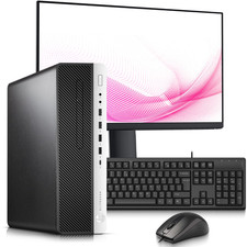 HP G3 Desktop PC Intel i5-6th 8GB RAM 256GB SSD New 24” LED Wi-Fi Windows 11 Pro picture