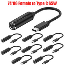 10X 65W 74*06 Female to Type C Charger Converter USB Cable Adapter For HP Dell picture