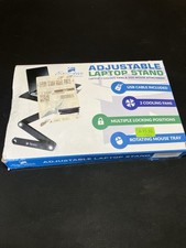 Executive Office Solutions Adjustable Laptop Stand Black 2 Cooling Fans Mouse T… picture
