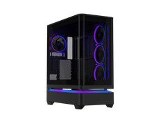ASUS Prime AP304 ARGB ATX PC Gaming Case Tempered Curved Glass; Four Built-in AR picture