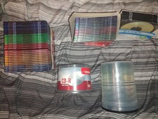 CD-R Lot Mixed Recordable Discs 51 In Individual Sleeves And 143 In Spindle. picture