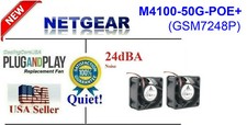 2x Quiet Version Replacement Fans for Netgear M4100-50G-POE+ (GSM7248P) picture
