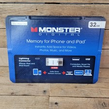 Monster Digital 32GB iX32 USB/Lightning Flash Drive BNIB Memory For iPhone iPad picture