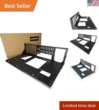 Compact DIY Open Air PC Case - Supports ATX/M-ATX/ITX Motherboards, Black Finish picture