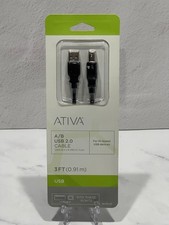 ATIVA A/B USB 2.0 Cable 3 ft picture