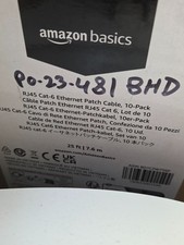 Amazon Basics RJ45 Cat-6 Ethernet Cables 25 Foot - Black 10 Pack picture