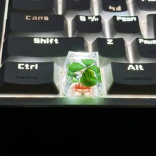 Custom Four Leaf Clover Keycap for Mechanical Cherry MX Keyboard Switch Use picture