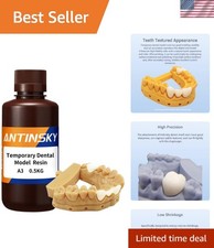 Smooth Finish Temporary Dental Resin 500g - Fast Cure for 405nm LCD Printers picture