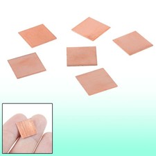 6 Pcs 15mm x 15mm x 0.5mm CPU Heatsink Copper Shim Spacer Pad for Laptop picture