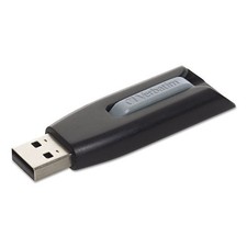 Verbatim 49174 Store 'n' Go V3 64 GB USB 3.0 Drive - Black/Gray New picture