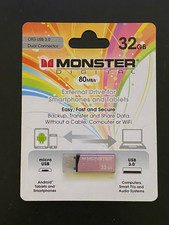 Monster Digital 32GB External Drive for Smartphones/Tablets-OTG USB 3.0 Pink NIP picture