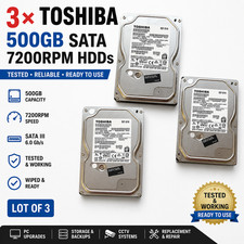 Lot of 3 Toshiba DT01ACA050 500GB 7200RPM SATA III 3.5