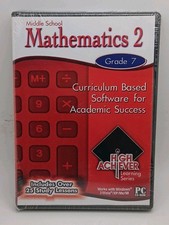High Achiever- Middle School Mathematics 2 (Grade 7) PC CD-ROM -NEW SEALED  picture