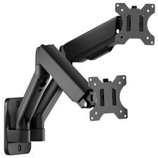 monTEK Dual Monitor Wall Mount for 17 to 32 inch Flat/Curved Screens, Each Holds picture