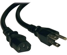Tripp Lite P007-003 3ft Computer Power Cord Cable 5-15P to C13 Heavy Duty 15A picture