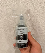 Genuine Epson EcoTank 502 Black Pigment Ink Bottle Sealed Exp 10/2030 picture