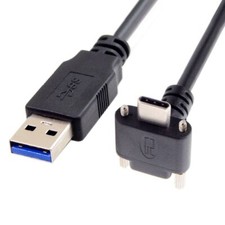 USB 3.0 to USB C Data Cable with Panel Mount Screw for Industrial Camera 6.56FT picture